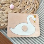 Ξύλινο Προσκλητήριο Παζλ -Κύκνος-