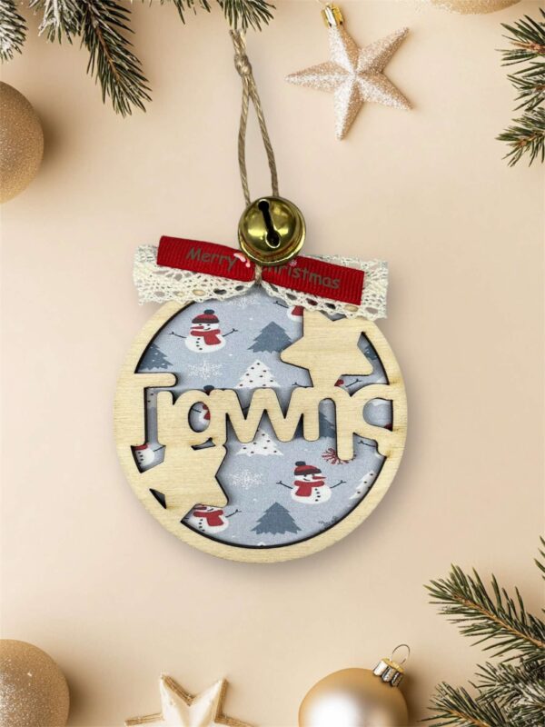 Ξύλινο Στολίδι Με Όνομα -Christmas Mood-