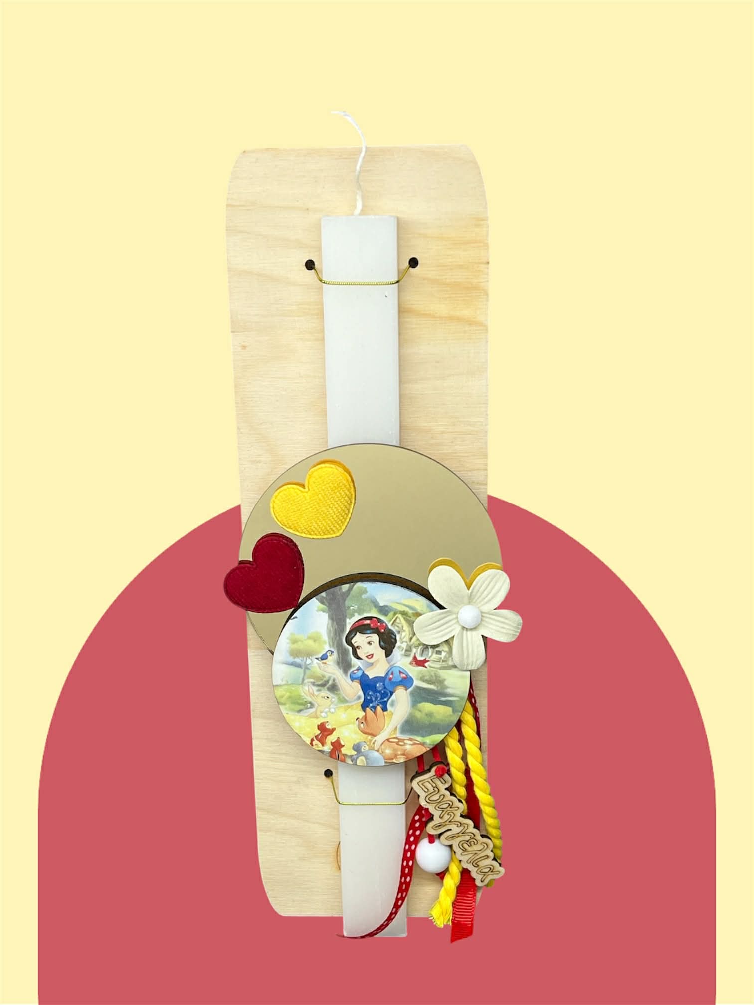 Λαμπάδα με Όνομα -Χιονάτη-